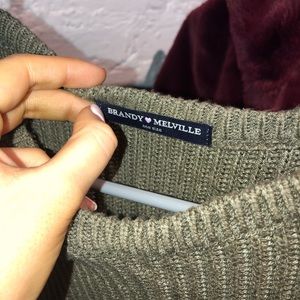 Cozy Olive green Brandy Melville sweater